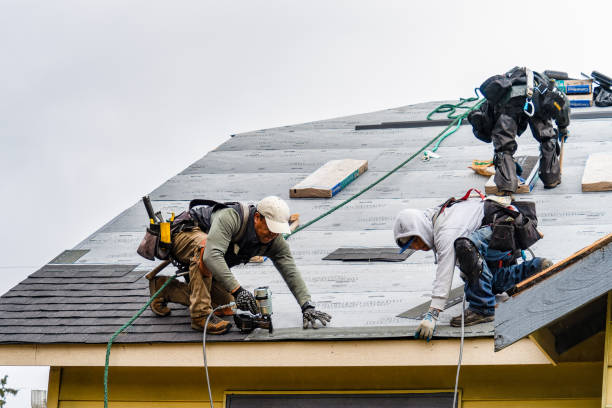 Professional Storm Damage Roof Repair technician working in Riddlesburg, PA